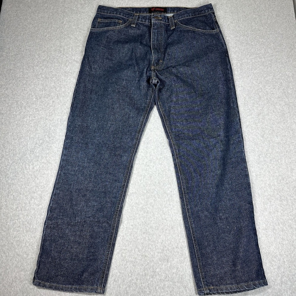 Drifire FR Jeans Men's 38x30 Denim Dark Wash CAT2 Workwear Made in USA